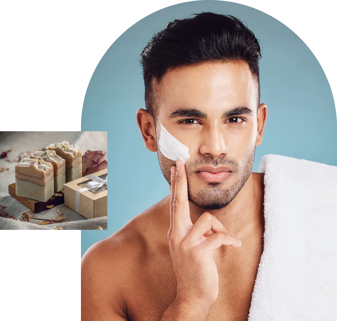 Grooming essentials for men, shaving cream